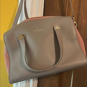 Kate Spade Gray and Pink Satchel Bag